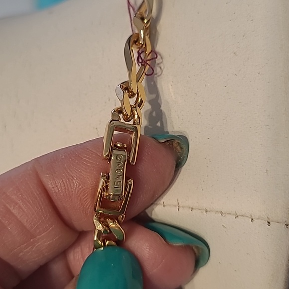 90s Monet long Figaro gold chain necklace total length 28 in - Picture 5 of 5